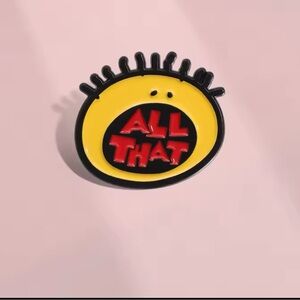 Yellow and Red 'All That' Pin